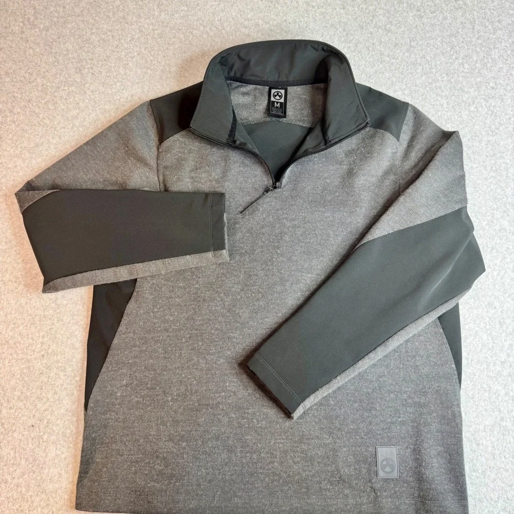 Magpul Mens Mag944 Mid-Layer 1/4 Zip Pullover Gray Wool Blend Tactical Jacket M